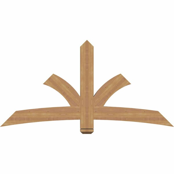 Ekena Millwork Davenport Timber Gable Bracket, Western Red Cedar, 72"W x 36"H x 3 1/2"D x 5 1/2"F, 12/12 Pitch GBW072X36X0406DAV00SWR - main